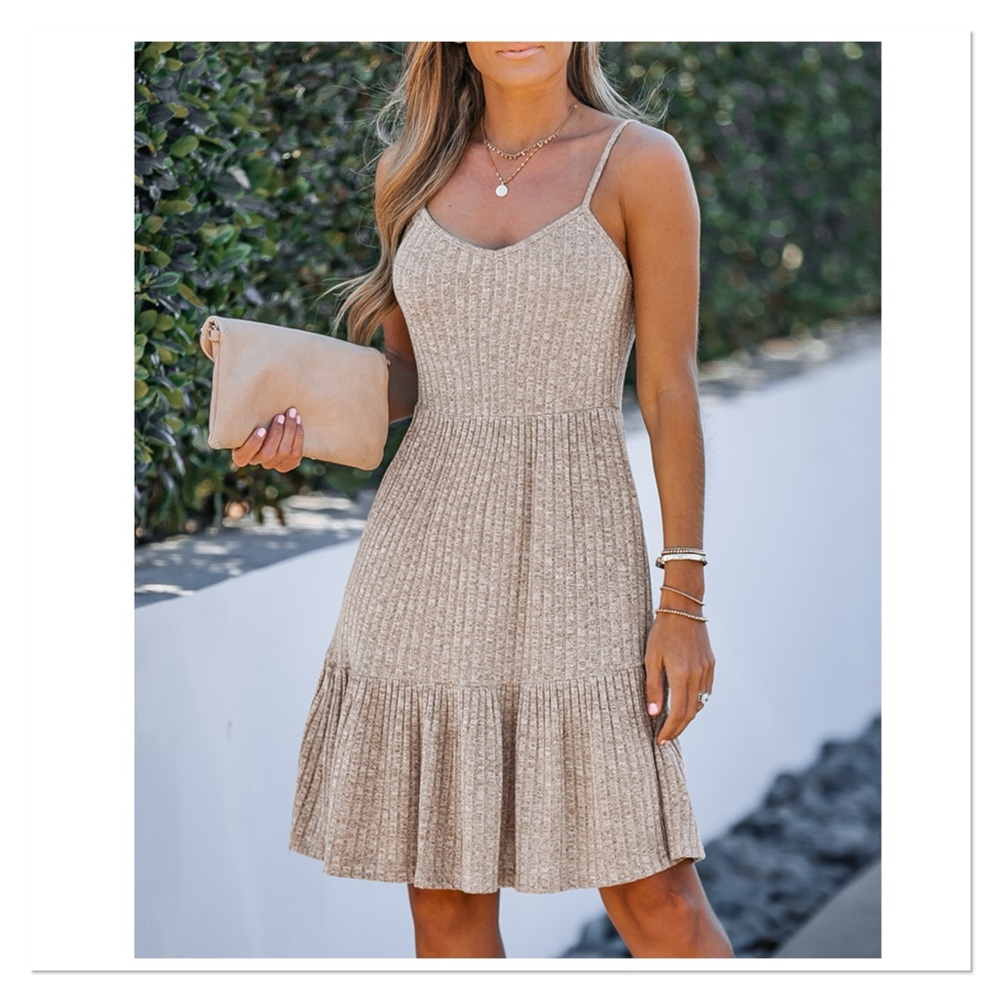 CUPSHE Ribbed Cami Dress